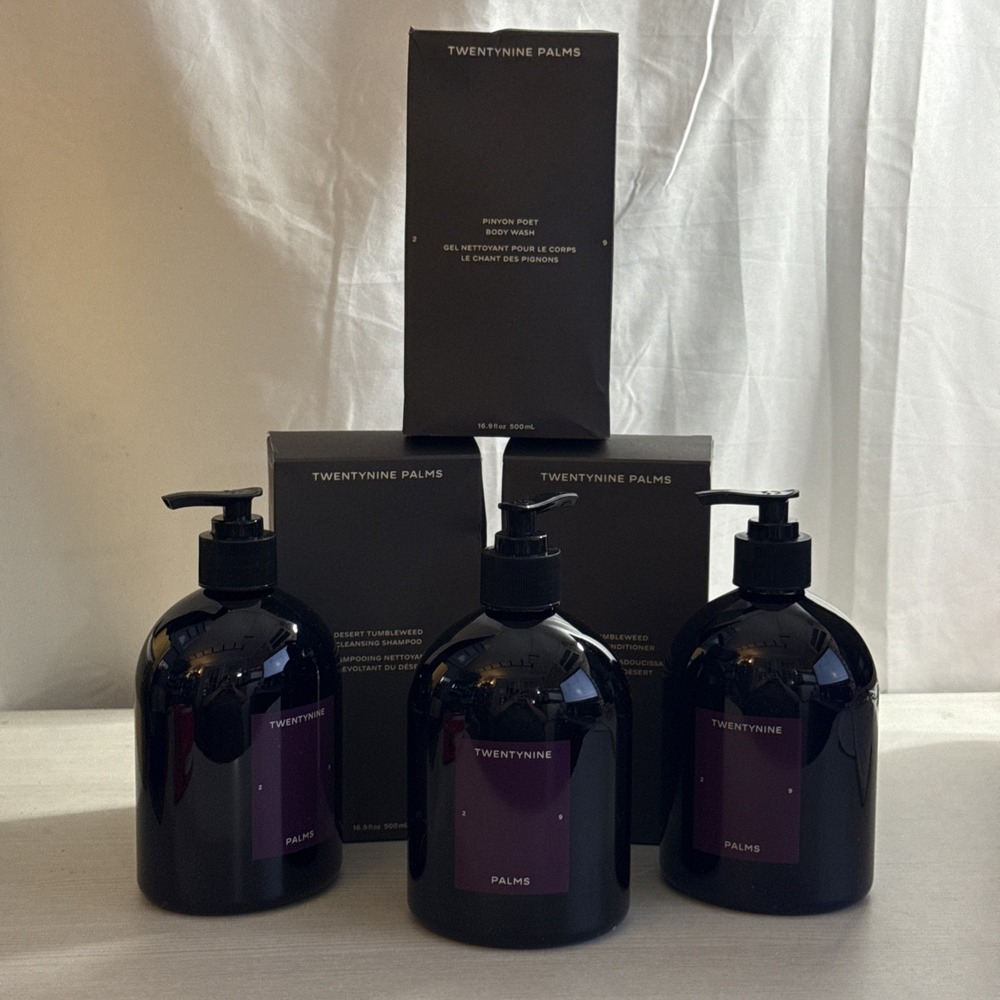 Twenty Nine Palms Spa Bath Set Shampoo Conditioner Body Wash Lot